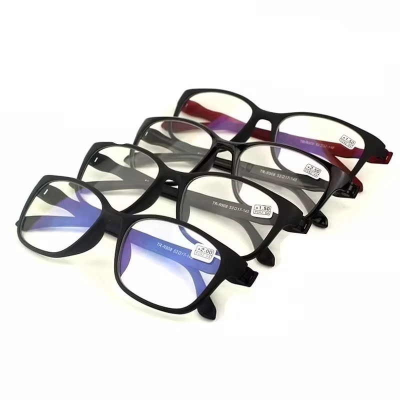 FG Lesebrille Männer, Vollrand, rechteckig, Kunststoff, Anti-Blaufilter - Bild 3