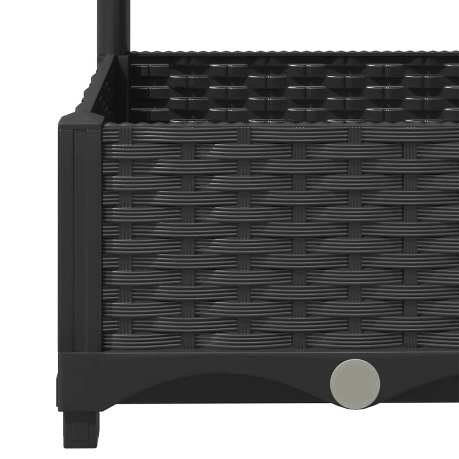 Vidaxl Gartenpflanzkasten mit Gitter in Schwarz, B/T/H: 40 x 40 x 121,5 cm - Bild 2