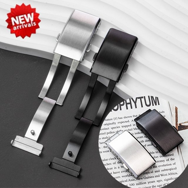 RefitMod Uhrenschnalle, Edelstahl, silber, 18 mm, 20 mm, 22 mm, faltbar - Bild 1