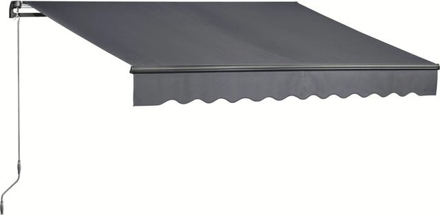 Gelenkarmmarkise Aventura in Anthrazit mit Aluminiumgestell und Polyestergewebe, B: 400 cm, T: 250 cm - Bild 1