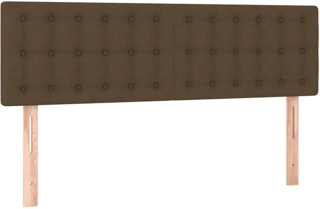 vidaXL Kopfteile 2er Set Dunkelbraun Stoff B/T/H: 72 x 5 x 78-88 cm - Bild 1