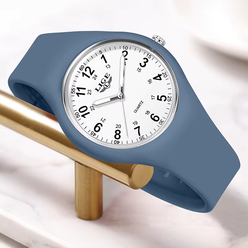 LIGE Armbanduhr Quarz, Silikon, Weiß, Unisex - Bild 3