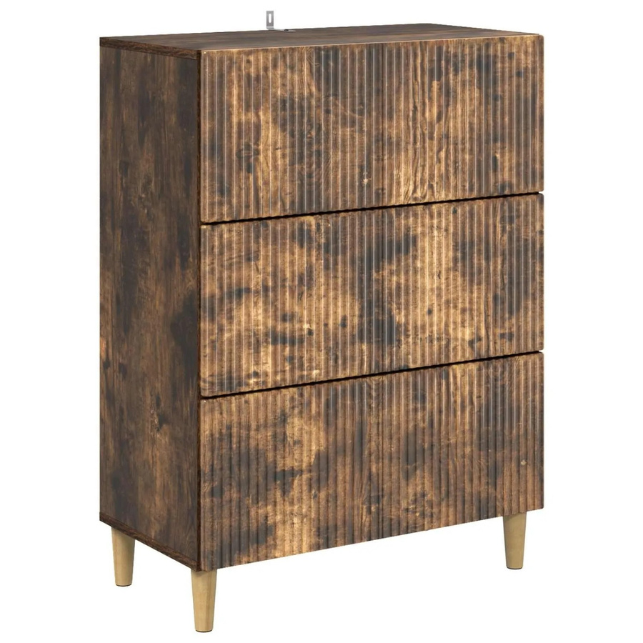 vidaXL Schubladenschrank Geräucherte Eiche Vintage Braun B: 66 cm, T: 34,5 cm, H: 90 cm - Bild 2
