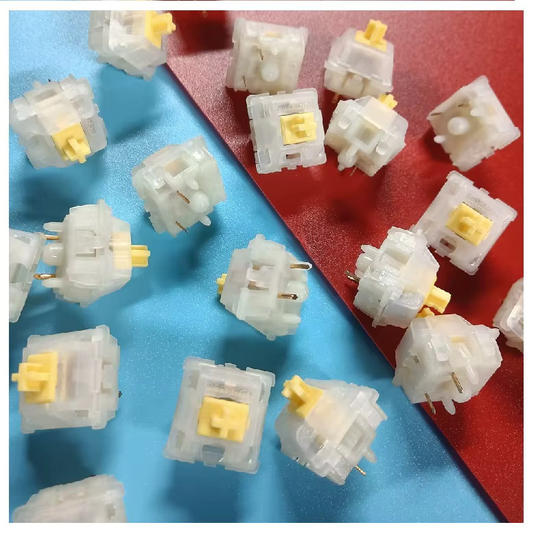 Gateron Milky Yellow Pro KS-3 X1 Lineare Mechanische Tastaturschalter für Gaming und DIY Hotswap-Tastaturen, 5-Pin, Gelb - Bild 2