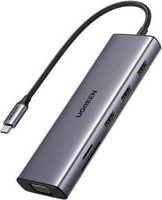 UGREEN 10-in-1 USB-C Hub Dockingstation CM498, Grau, mit HDMI 4K UHD, VGA, RJ45, USB-A 3.0, SD/microSD und Audio-Jack - Bild 2