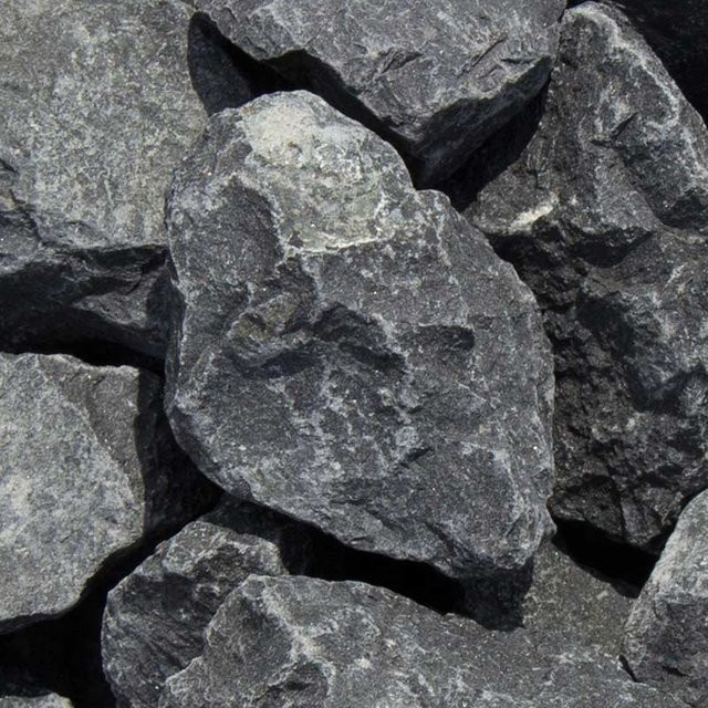 Ziersplitt aus schwarzem Basalt Naturstein 50/80 mm 1000 kg - Bild 1