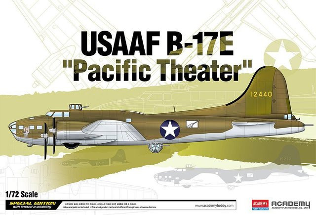 Academy Boeing B-17E USAAF Pazifikraum, Modell, 1:72 - Bild 1