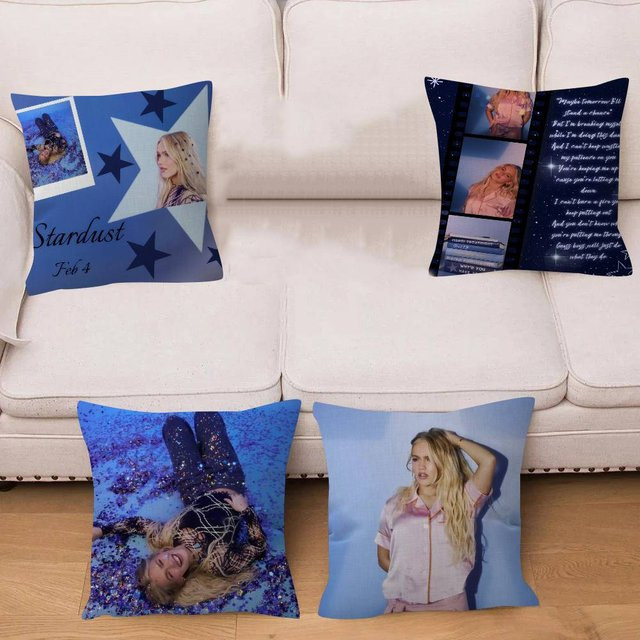 SINGER Freya Skye Stardust Kissenbezug mit Sternen-Design in Blau, quadratisch, Breite: 30 cm, Höhe: 30 cm - Bild 1