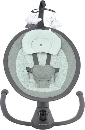 Kikkaboo elektrische Babywippe Twiddle mit Schaukelfunktion, Fernbedienung und Timer in Dunkelgrün