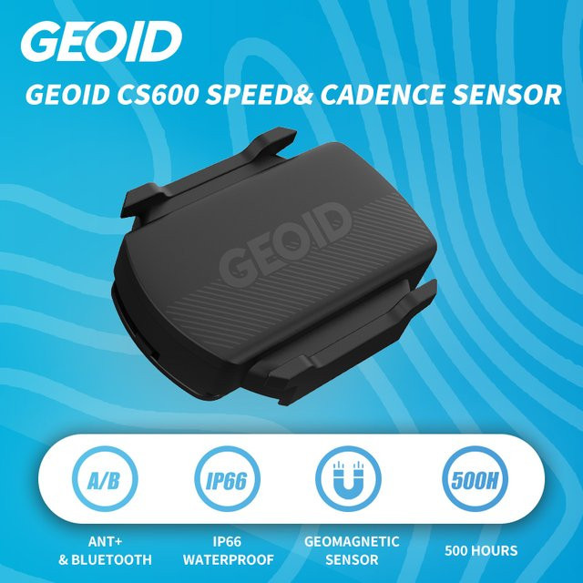GEOID CS600 Geschwindigkeit und Trittfrequenzsensor in Schwarz mit Bluetooth für Garmin, Bryton und Wahoo Rennrad sowie MTB - Bild 1