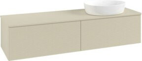 V&B Waschtischunterschrank Antao mit Frontstruktur in Grau lackiert, B/T: 160 x 50 cm - Bild 1
