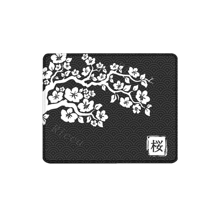 Riccu Mauspad Japan Cherry Blossom Sakura Design, B/B: 40 x 45 cm, rutschfeste Schreibtischunterlage mit HD-Druck - Bild 4