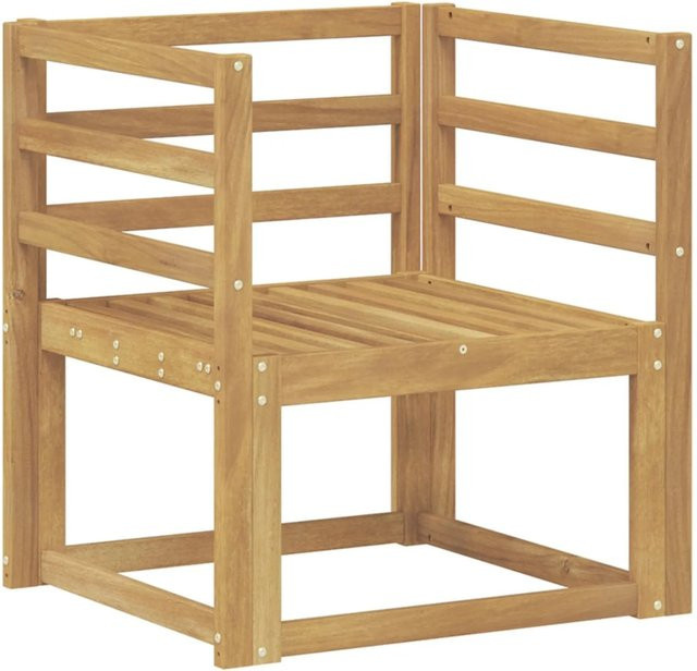 vidaXL Outdoor-Sofagarnitur aus Massivholz Akazie in Weiß mit Latten-Design - Bild 1