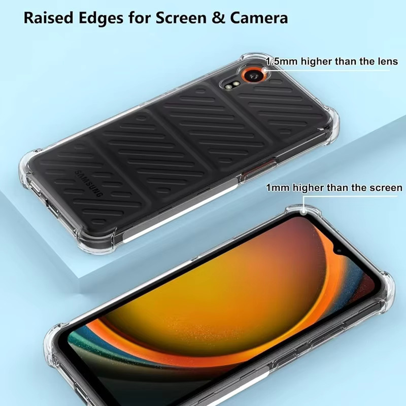 Stoßfeste Airbag-TPU-Schutzhülle für Samsung Galaxy Xcover 7, Xcover 6 Pro und Xcover 5 in Transparent - Bild 4