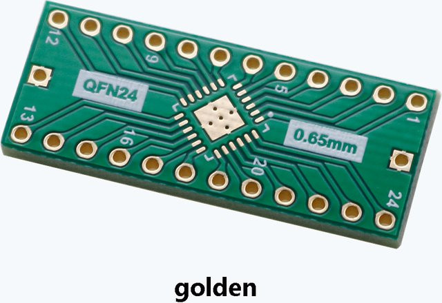 QFN24 auf DIP24 SMD Adapterplatte für IC-Adapter, 0,5 mm auf 0,65 mm, Farbe: Grün - Bild 1