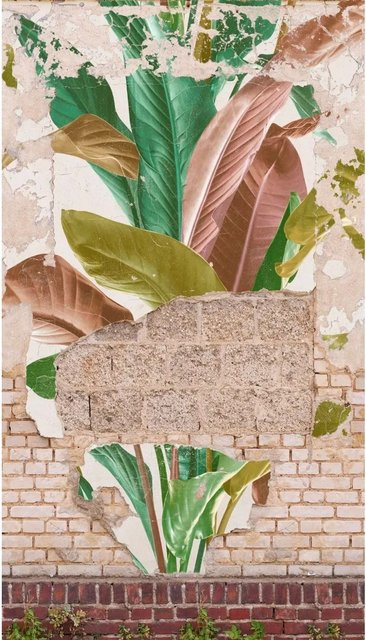 Livingwalls Fototapete Stein-Optik in Beige, Braun und Grün, B: 159 cm, H: 280 cm - Bild 1