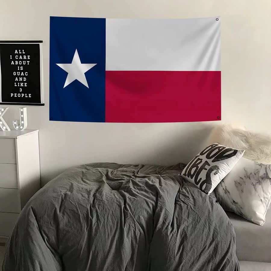 Texas-Flagge als Banner aus Polyester mit Vier-Loch-Ösen für Outdoor-Dekoration und Raumästhetik in Multicolor - Bild 3