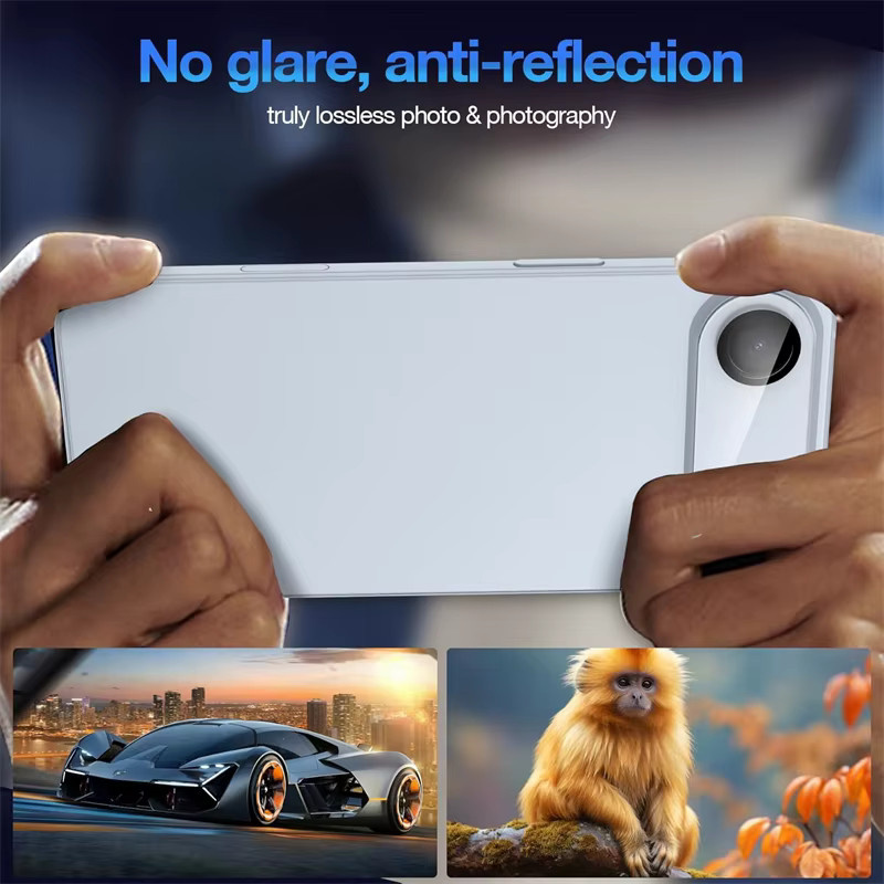 NMEGOU 3er-Set Objektiv-Displayschutzfolie aus gehärtetem Glas für iPhone 17 Air, transparent - Bild 4