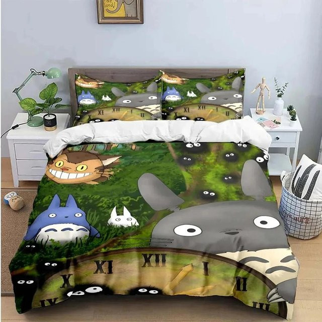 Lodestar Bettwäsche Set mit Anime Chinchilla Katze Digitaldruck für Kinder und Jugendliche, Multicolor, B/H: 70 x 133 cm - Bild 1