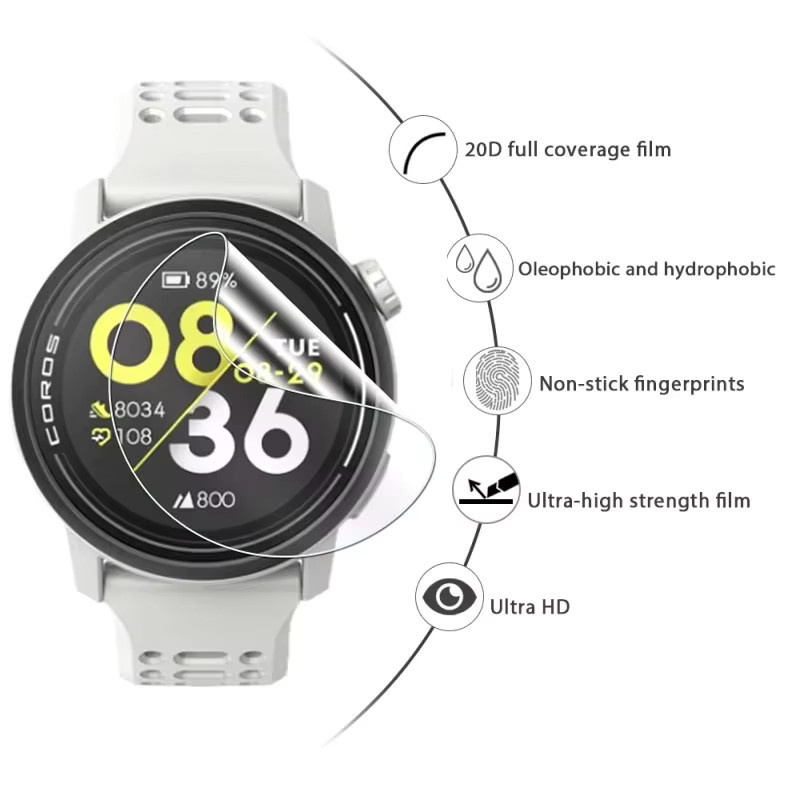 Coros Hydrogel-Folie für Coros Pace 4, Smartwatch-Folien, Silikon, transparent - Bild 3