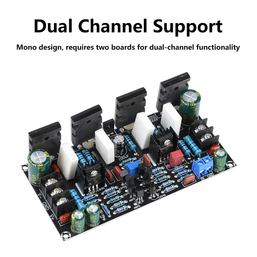 diymore HIFI High Power Audio Verstärker Board mit Lautsprecher-Schutzrelais, 300 W/200 W/100 W, Multicolour - Bild 2