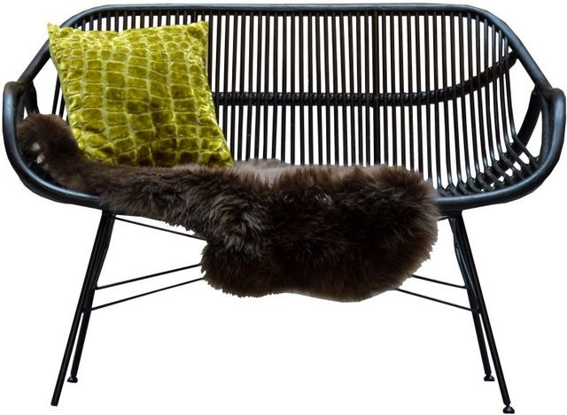 Jan Kurtz Yara 2 Sitzer Bank im 60er Jahre Stil aus Rattanrohren - Bild 1
