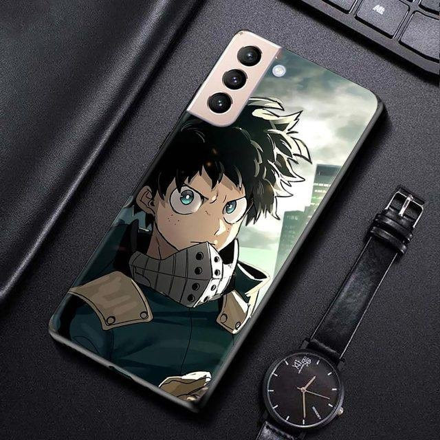 My Hero Academia Soft Cover Handyhülle für Samsung Galaxy S21 S20 S10 S9 S8 S7 Plus Ultra 5G Fe in Grau - Bild 1