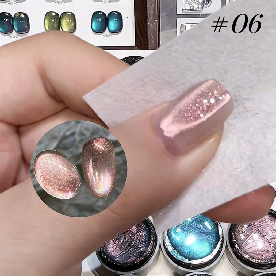 MIANEL Magnetischer Gel-Nagellack, Spring Rhinestone Glitter Cat Eye, 10 ml - Bild 3