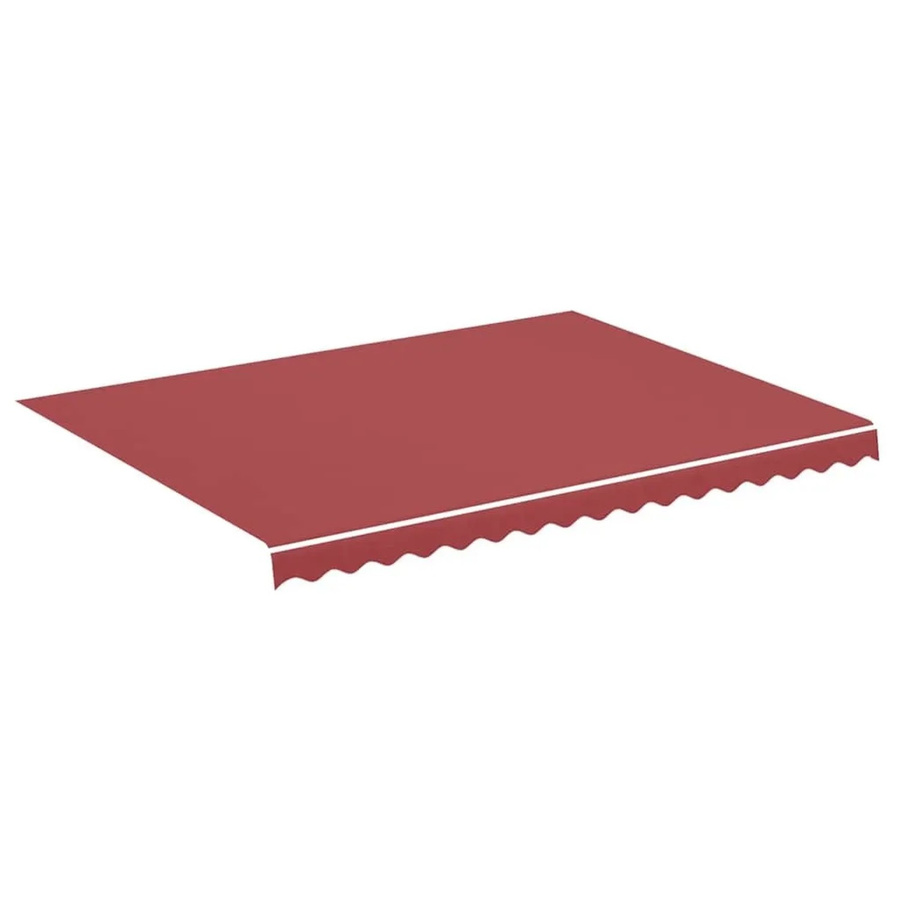 DELUKE Markisenbespannung aus Polyester in Rot, Wasserabweisend und Reißfest, Ersatzstoff für Markisenrahmen mit Volant, B x H: 400 x 300 cm - Bild 2