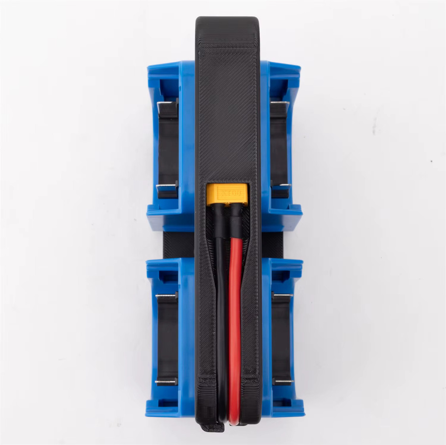 4er Set XT60 Batteriehalterung in Blau für Makita 18 V BL1860B Lithium-Akku als tragbarer Aufbewahrungsständer - Bild 2