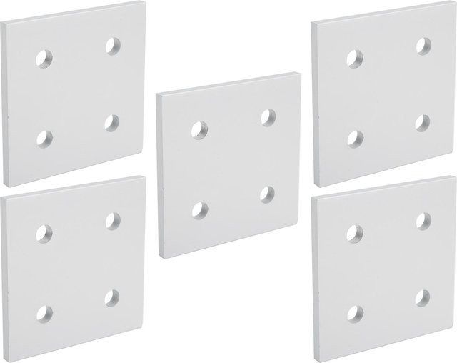 5 Stück Koogeelife Vertikale Lochverbindungsplatte für Aluminium-Extrusionsprofile 8080 in Silber und Weiß - Bild 1