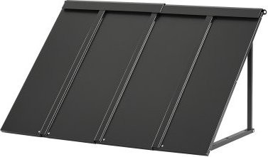 VEVOR Fenstermarkise mit dreieckigem Stahlrahmen als Türvordach und Überdachung für Fenster, Veranden und Balkone, B/H/T: 112,5 x 61 x 61 cm - Bild 1