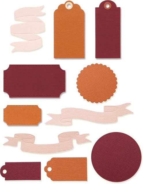 Sizzix Thinlits Die Set Vintage & Banners aus Metall, 12er Set - Bild 1