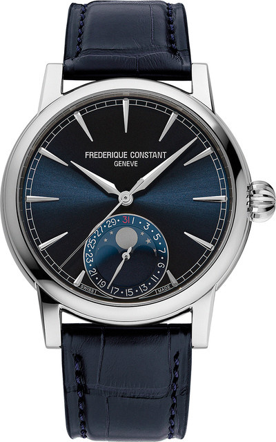 Frederique Constant Armbanduhr Automatik, Edelstahl, Blau, 40 mm, Herren - Bild 1
