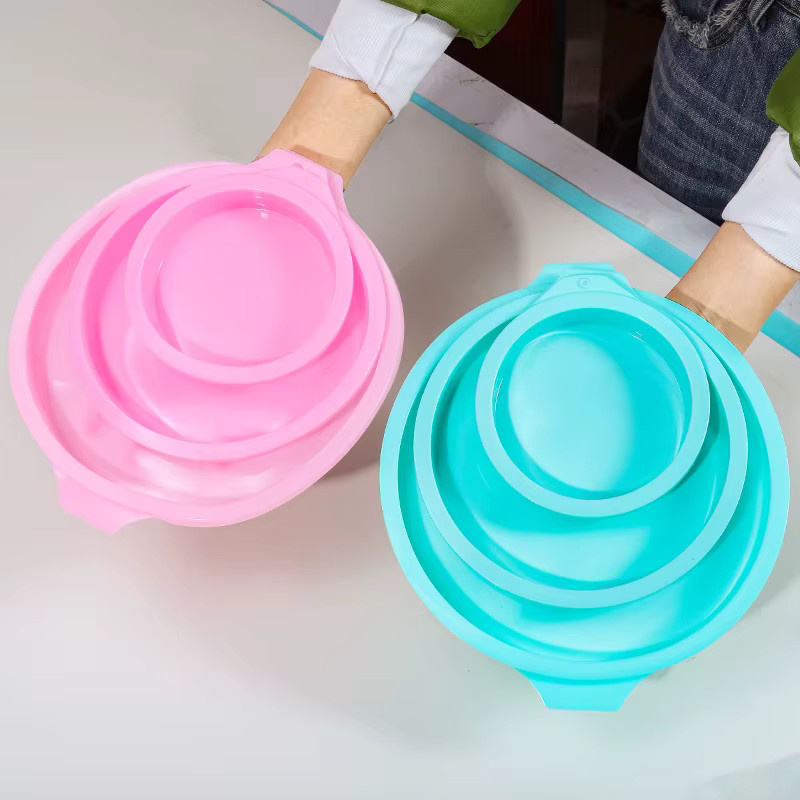 FAIS DU Silikon Backform Set für runde Kuchen und Mousse, Pink, 2 bis 8 Stück - Bild 1