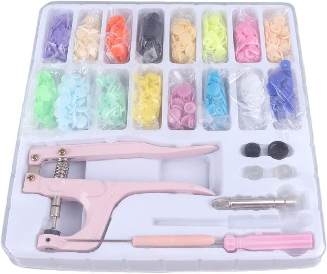 Igeteck Druckknopfwerkzeugsatz mit Druckknopfzange in Beige und Multicolour - Bild 1