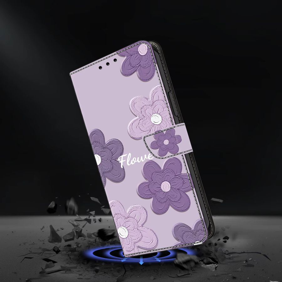 Magnetische Leder-Flip-Hülle für Motorola Moto G Stylus Power 5G in Lila - Bild 3