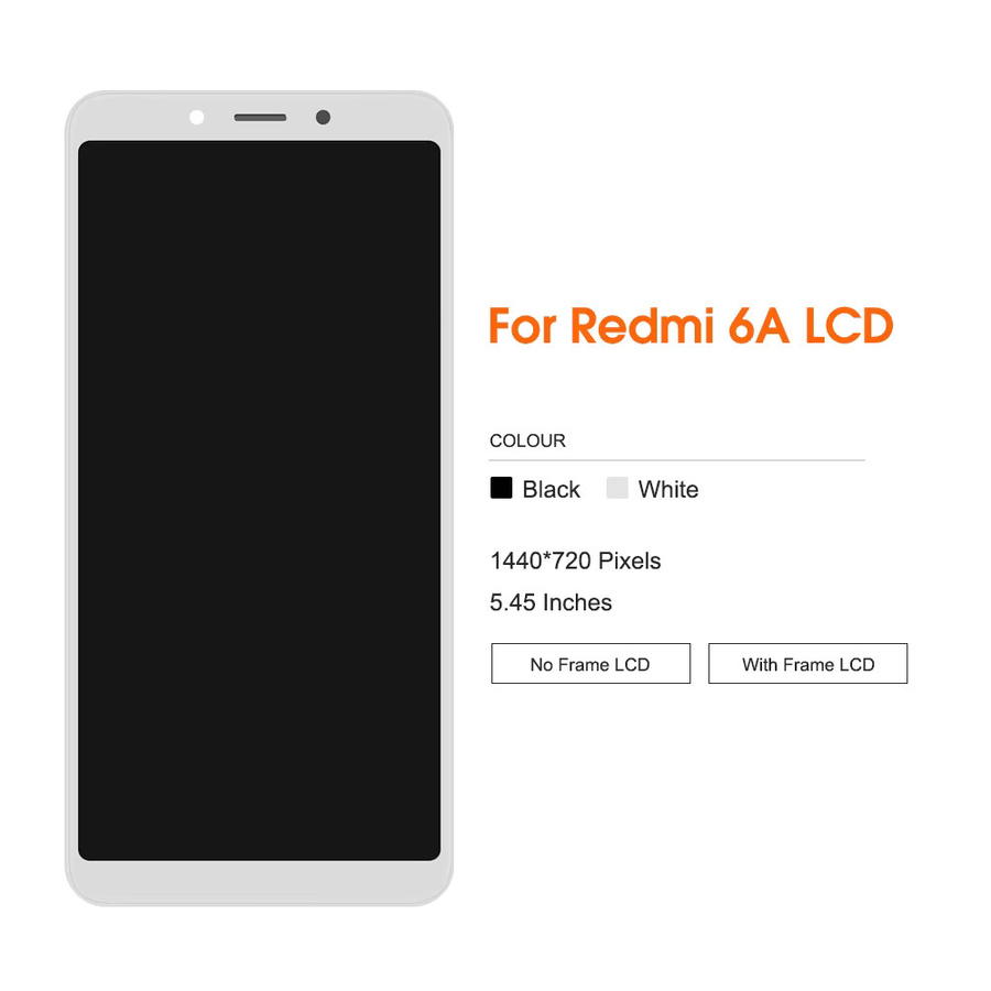 Xiaomi Redmi 6 LCD Display Touchscreen Digitizer Montage mit Rahmen in Schwarz 5,45 Zoll - Bild 2