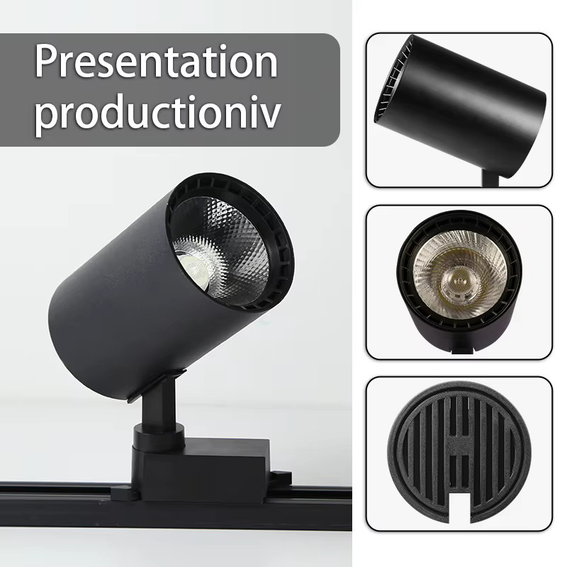 LANGYUE LED-Schienenlicht-Set in Schwarz mit austauschbaren Leuchtmitteln und 3 Farbtemperaturen für professionelle Schienenbeleuchtung - Bild 4