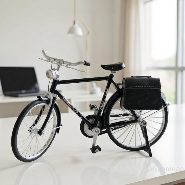 ZYAS Fahrradmodell, Retro-Bausatz, Metall, Schwarz - Bild 1