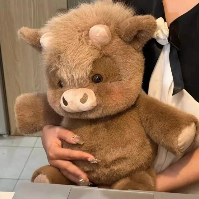 Toys D Kawaii Run Plüschtier, Rosa Schwein Schaf Hochlandrind, 45cm, ab 14 Jahre - Bild 1