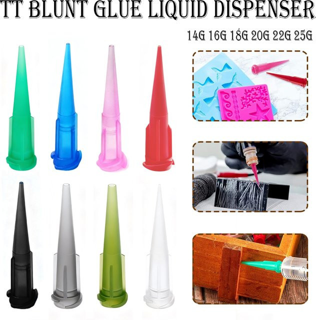 Konische Kunststoff-Nadelspitzen für Flüssigkeitsspender und Kleber zum Nachfüllen, Farbe Rot - Bild 1