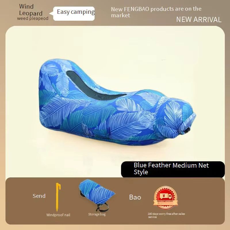 TINGFANG Tragbarer aufblasbarer Liegestuhl in Blau, wasserdichtes Outdoor-Sofa aus PVC - Bild 4