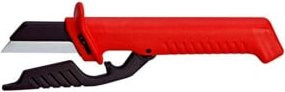 Knipex Kabelmesser 98 56 mit auswechselbarer Klinge in Rot, 190 mm - Bild 1