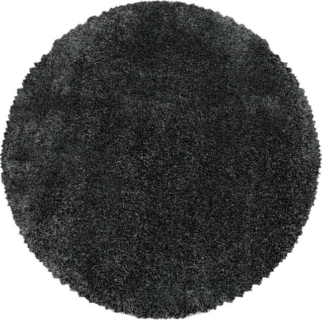 Ayyildiz Hochflorteppich Fluffy Shaggy in Grau, rund, Durchmesser: 200 cm - Bild 1