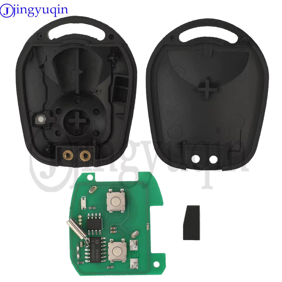 Jingyuqin Auto Ersatzschlüssel mit 2 Tasten für Ssangyong Actyon Kyron Rexton in Schwarz mit 4D60 Chip 433,92 MHz 315 MHz 447 MHz - Bild 3
