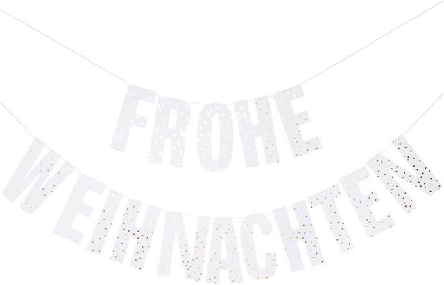 Rico Design Paper Poetry Weihnachtsgirlande Bunt mit Motiven wie Nikoläusen, Tannenbäumen, Sternen und Zuckerstangen aus Karton - Bild 1