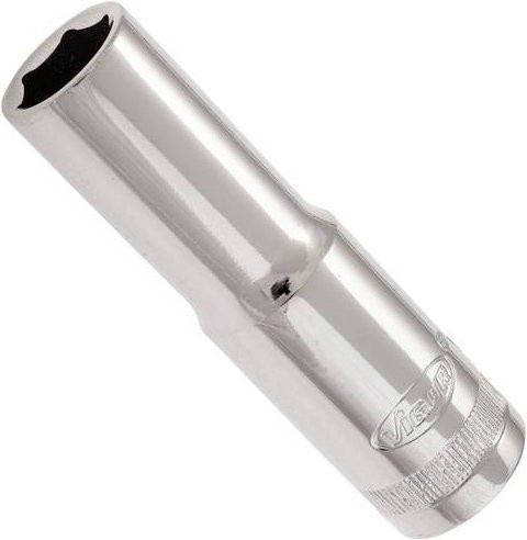 Vigor Steckschlüsseleinsatz lang 13 mm mit 1/2 Zoll Innenvierkant Antrieb, Farbe Silber, Gesamtlänge: 7,7 cm - Bild 1