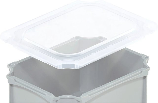 Eurobox-System Einsatzkasten 1/8 gekr. für Box 60 x 40 cm, Transparent - Bild 1