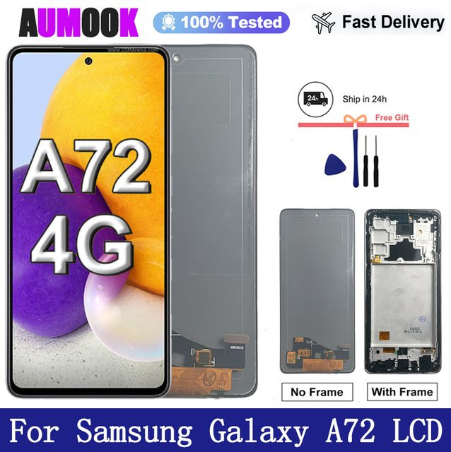 Samsung Galaxy A72 4G AMOLED Display mit Touchscreen Digitizer Baugruppe in Schwarz - Bild 1